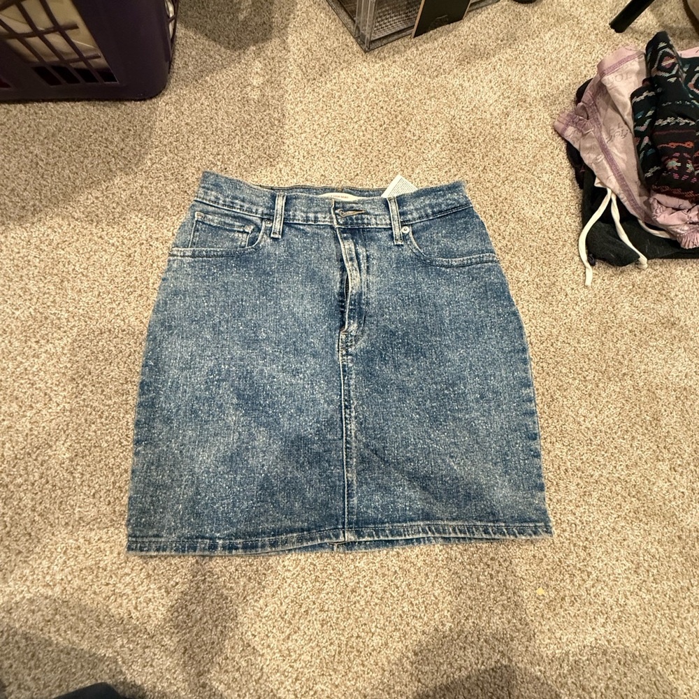 Levi's Blue Mini Pencil Skirt Casual